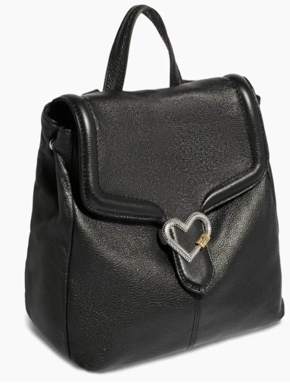 Aimee Kestenberg black genuine leather Heart Lovers Lane Backpack